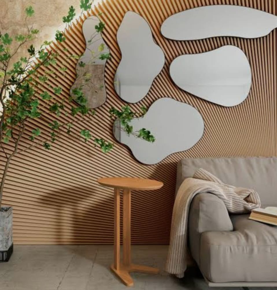 Espelhos decorativos painel ripado